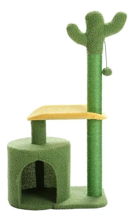 TORRE RASCADOR CON DISEÑO DE CACTUS PARA GATOS CON MULTIPLES NIVELES - 1