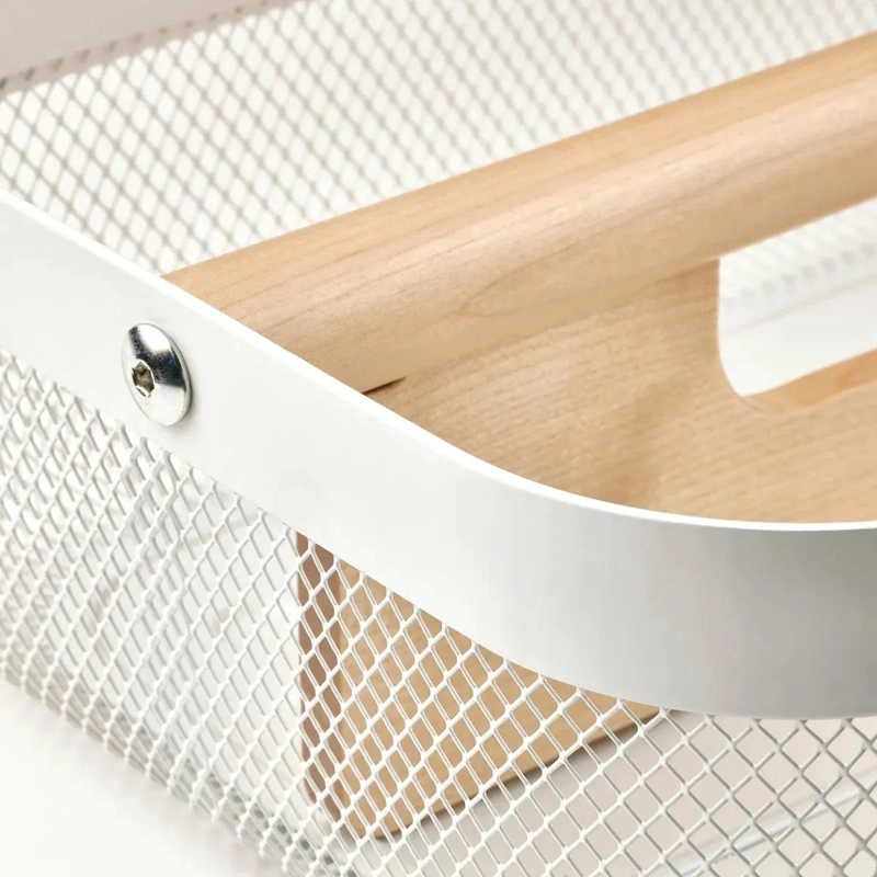 CANASTO ORGANIZADOR CON COMPARTIMENTOS 33X24X11 CM COLOR BLANCO - 3