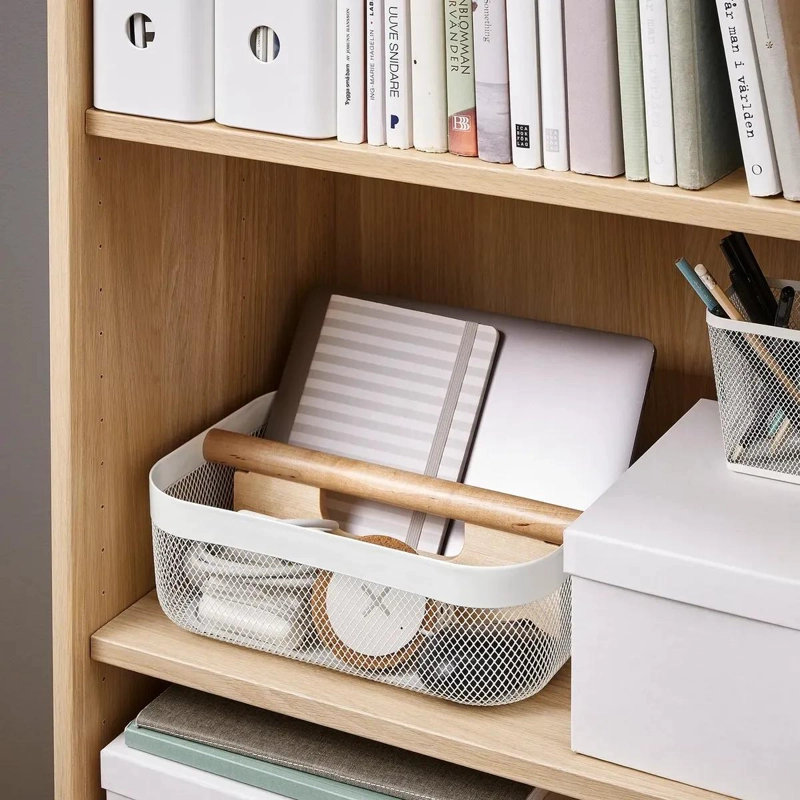 CANASTO ORGANIZADOR CON COMPARTIMENTOS 33X24X11 CM COLOR BLANCO - 5