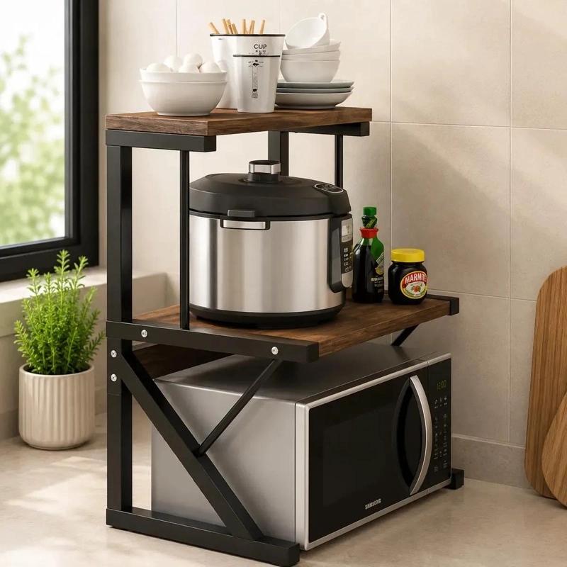 RACK ORGANIZADOR MULTIFUNCIONAL PARA COCINA CON ESTANTE PARA MICROONDAS - 3
