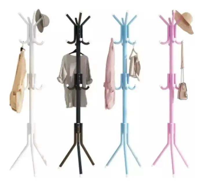 COLGADOR PERCHERO METALICO PARA ROPA, CARTERAS Y SOMBREROS 175X45 CM - 1