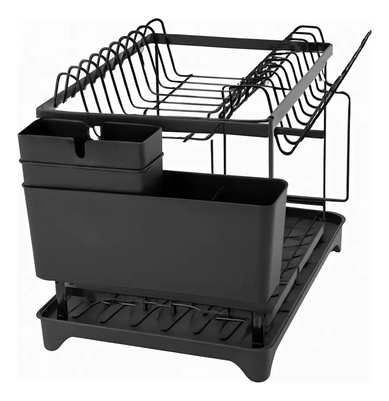 ORGANIZADOR DE PLATOS DE COCINA CON 2 NIVELES PARA MAYOR ESPACIO - 1
