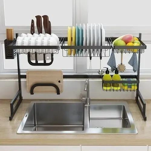 ORGANIZADOR PARA PLATOS Y UTENSILIOS DE COCINA CON SECADOR Y ESCURRIDOR DE 65 CM - 2