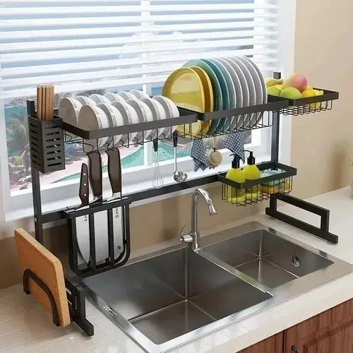 ORGANIZADOR PARA PLATOS Y UTENSILIOS DE COCINA CON SECADOR Y ESCURRIDOR DE 65 CM - 4