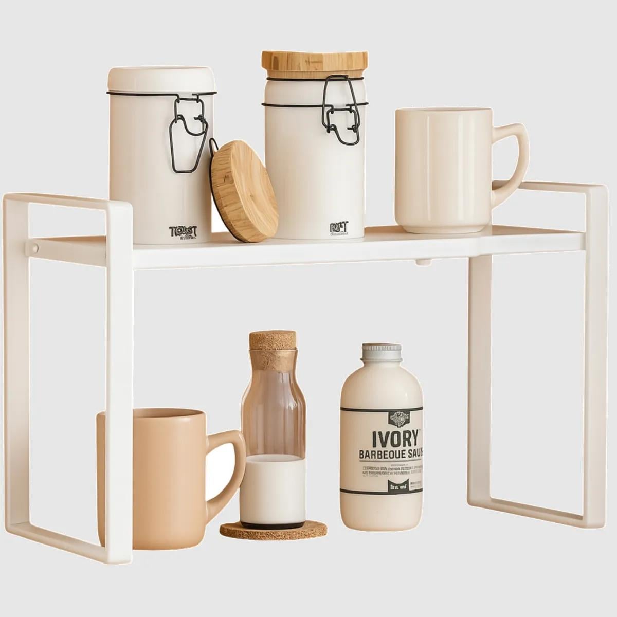 ESTANTE REPISA EXTENSIBLE PARA ORGANIZACION EN COCINA Y BAÑO - 1
