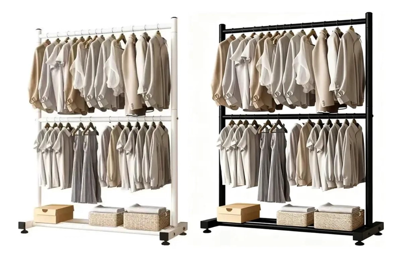 PERCHERO ORGANIZADOR COLGADOR DE ROPA CON DOS NIVELES Y GRAN CAPACIDAD - 1