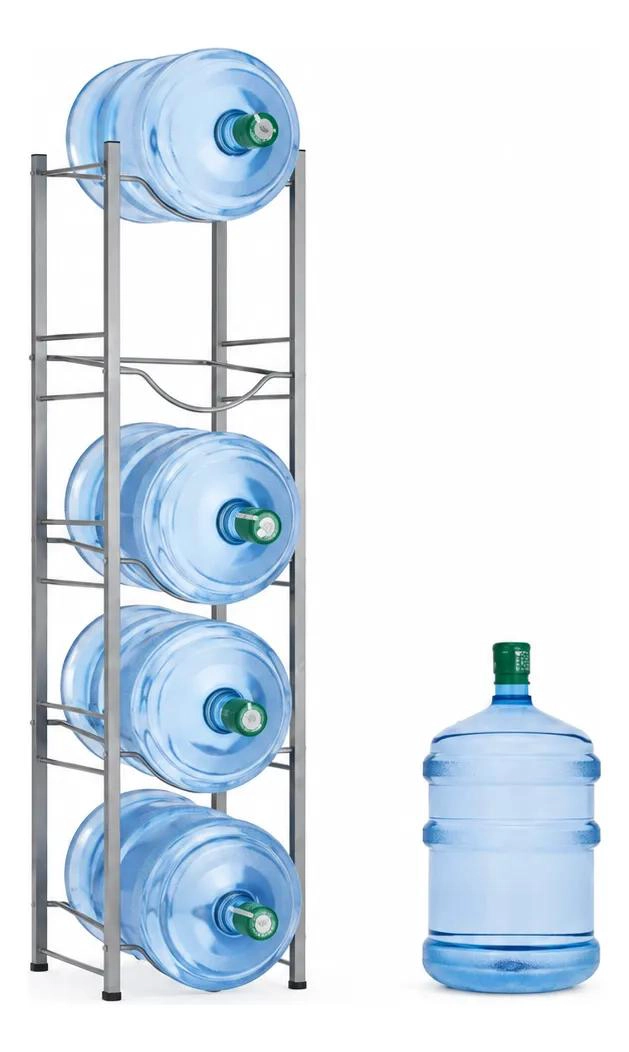 RACK ORGANIZADOR PARA 5 BIDONES DE AGUA CON ESTRUCTURA RESISTENTE - 1