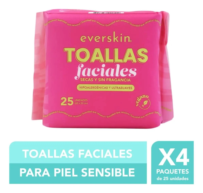 TOALLAS FACIALES PREMIUM BLANCAS PAQUETE DE 100 UNIDADES - 1
