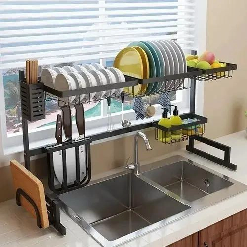 RACK ESCURRIDOR ORGANIZADOR PARA COCINA CON SECADOR DE PLATOS DE 65 CM - 1