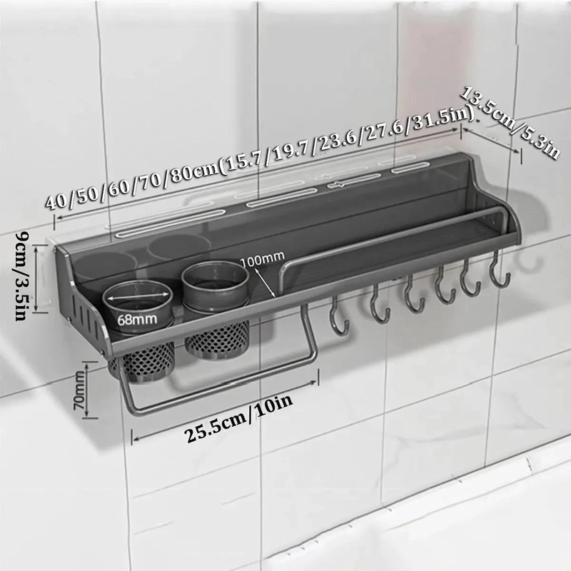 REPISA ORGANIZADORA PARA COCINA CON ESCURRIDOR Y ESTANTE DE 60 CM - 2