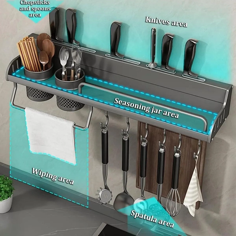 REPISA ORGANIZADORA PARA COCINA CON ESCURRIDOR Y ESTANTE DE 60 CM - 4