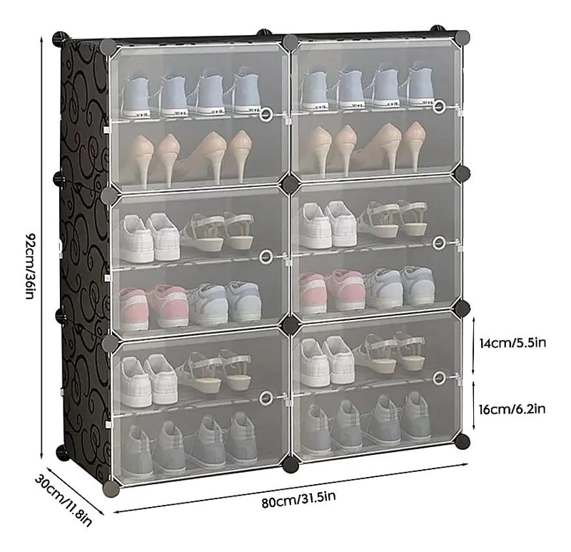 ORGANIZADOR DE ZAPATOS ESTRECHO DE 2 PISOS PARA 8 PARES - 3