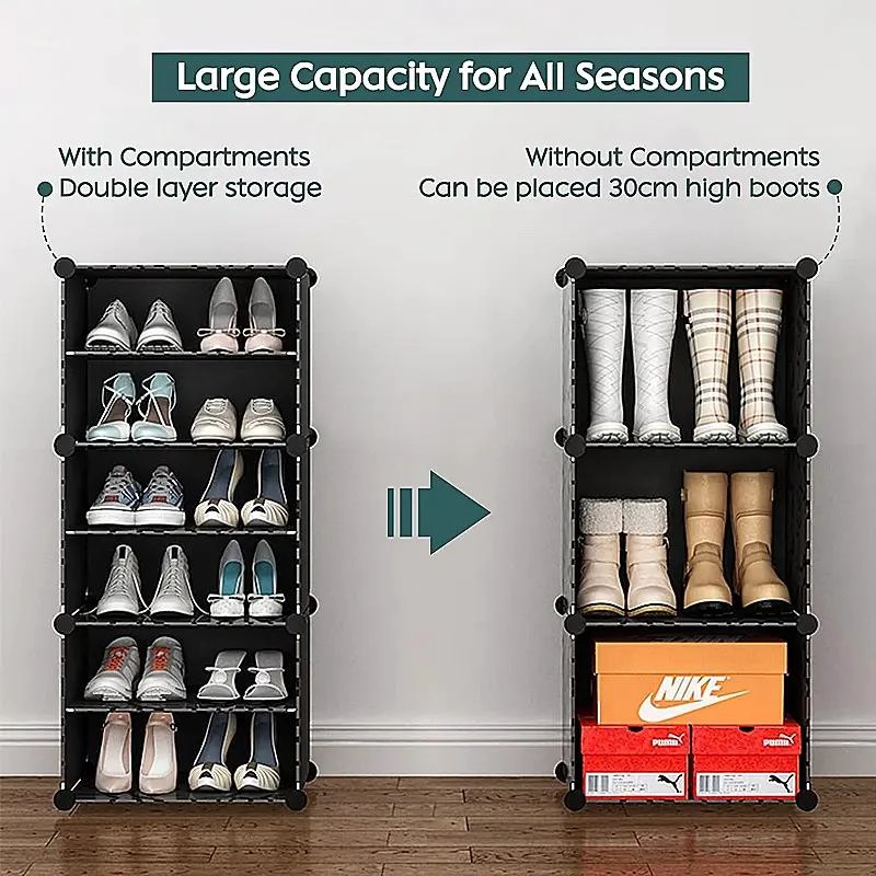 ORGANIZADOR DE ZAPATOS ESTRECHO DE 2 PISOS PARA 8 PARES - 4
