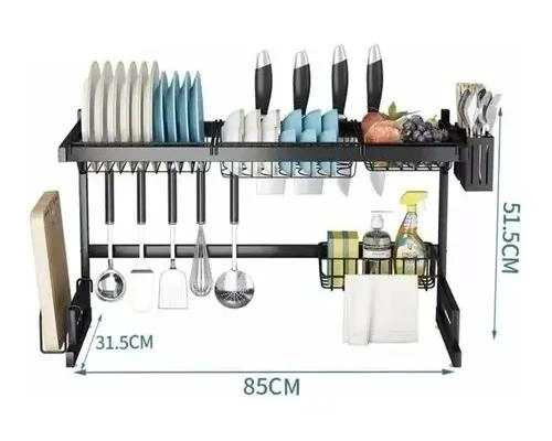 RACK ESCURRIDOR ORGANIZADOR PARA COCINA CON CAPACIDAD PARA PLATOS Y UTENSILIOS - 2