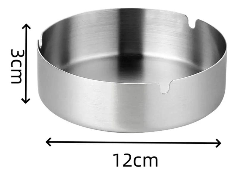 SET DE 2 CENICEROS DE ACERO INOXIDABLE PARA USO INTERIOR Y EXTERIOR - 2