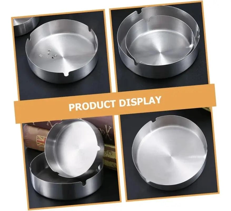SET DE 2 CENICEROS DE ACERO INOXIDABLE PARA USO INTERIOR Y EXTERIOR - 5