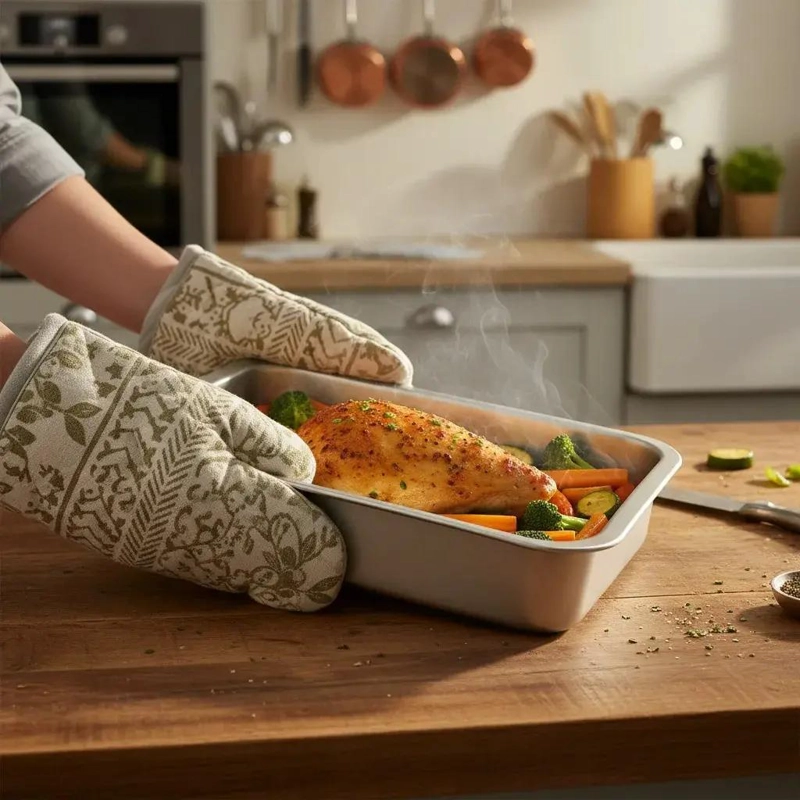 JUEGO DE 8 BANDEJAS DE ACERO INOXIDABLE MULTIUSO PARA HORNO 31X21 CM - 5