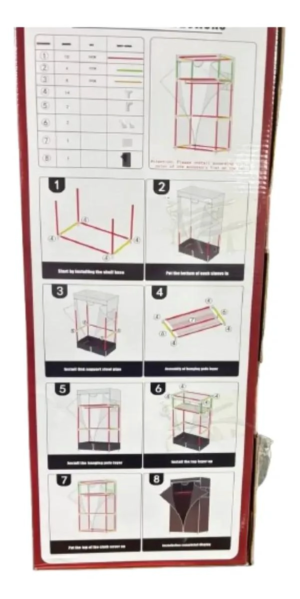 ORGANIZADOR DE TELA PARA CLOSET CON UN SOLO CUERPO ARMABLE - 2