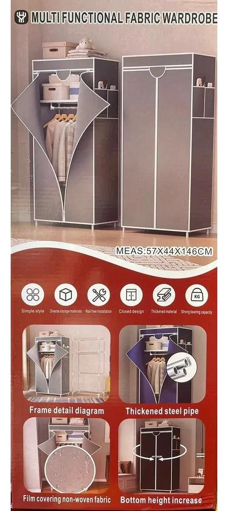 ORGANIZADOR DE TELA PARA CLOSET CON UN SOLO CUERPO ARMABLE - 3