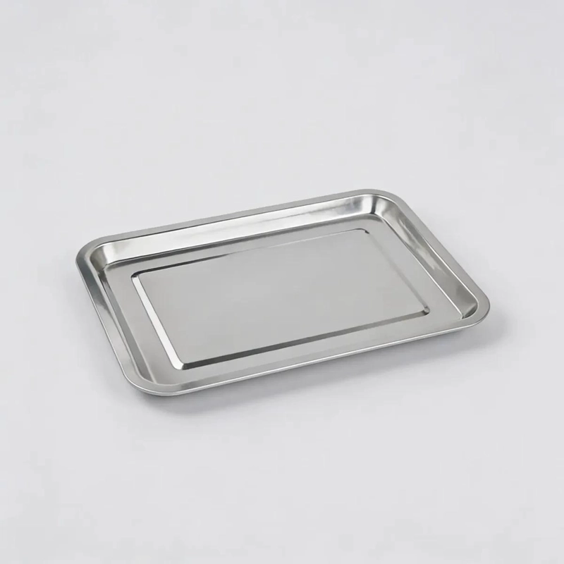 BANDEJA DE ACERO INOXIDABLE RESISTENTE DE 36 X 27 CM - 2