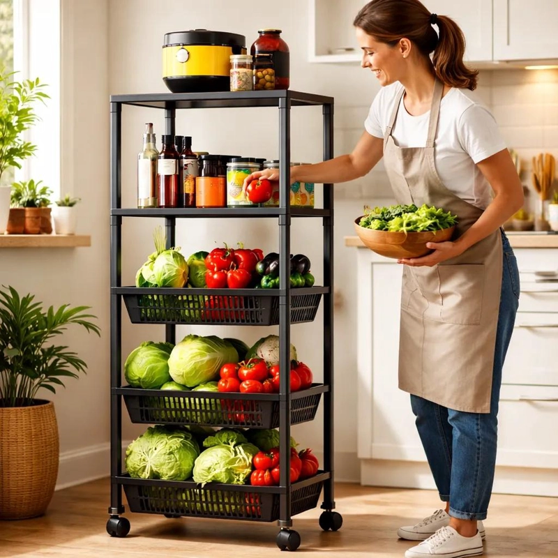 CARRITO ORGANIZADOR MULTIUSO CON 4 NIVELES PARA ALMACENAMIENTO - 2