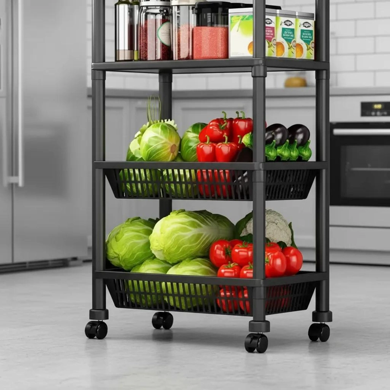 CARRITO ORGANIZADOR MULTIUSO CON 4 NIVELES PARA ALMACENAMIENTO - 3