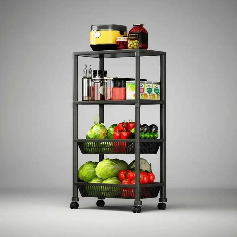CARRITO ORGANIZADOR MULTIUSO CON 4 NIVELES PARA ALMACENAMIENTO - 4