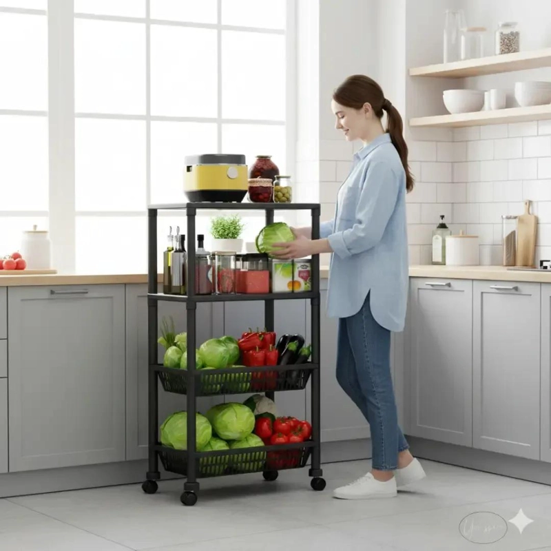 CARRITO ORGANIZADOR MULTIUSO CON 4 NIVELES PARA ALMACENAMIENTO - 5
