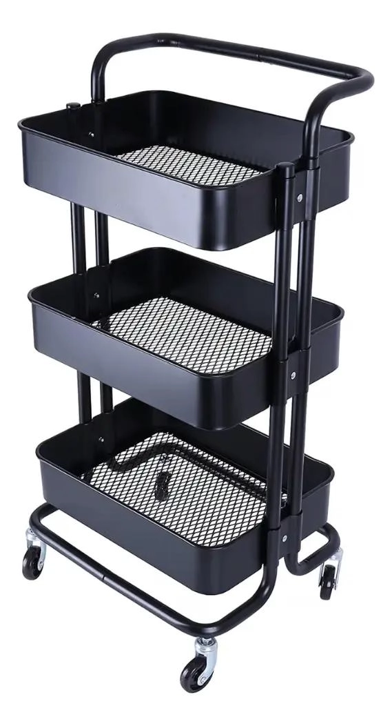 CARRITO ORGANIZADOR METALICO DE 3 NIVELES PARA ALMACENAMIENTO - 1