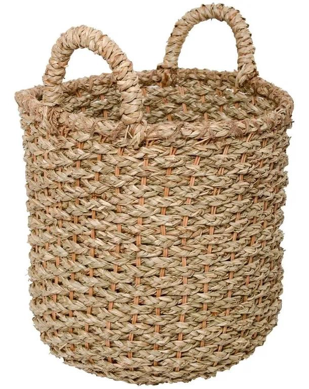 CANASTO DECORATIVO DE FIBRA NATURAL PARA PLANTAS 30X30 CM - 2