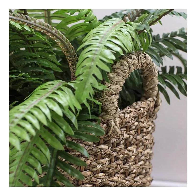 CANASTO DECORATIVO DE FIBRA NATURAL PARA PLANTAS 30X30 CM - 3