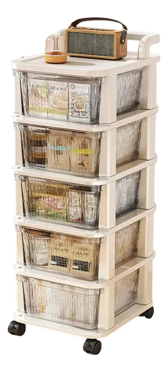 CARRO DE ALMACENAMIENTO CON 5 NIVELES TIPO CAJON PARA COCINA Y BAÑO - 1