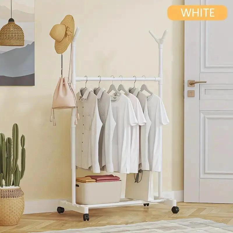 PERCHERO MOVIL PARA ROPA Y ACCESORIOS CON RUEDAS RESISTENTES - 2