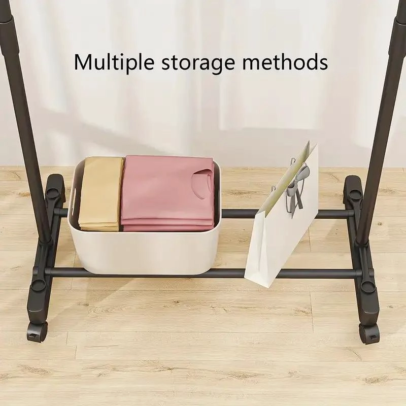 PERCHERO MOVIL PARA ROPA Y ACCESORIOS CON RUEDAS RESISTENTES - 5