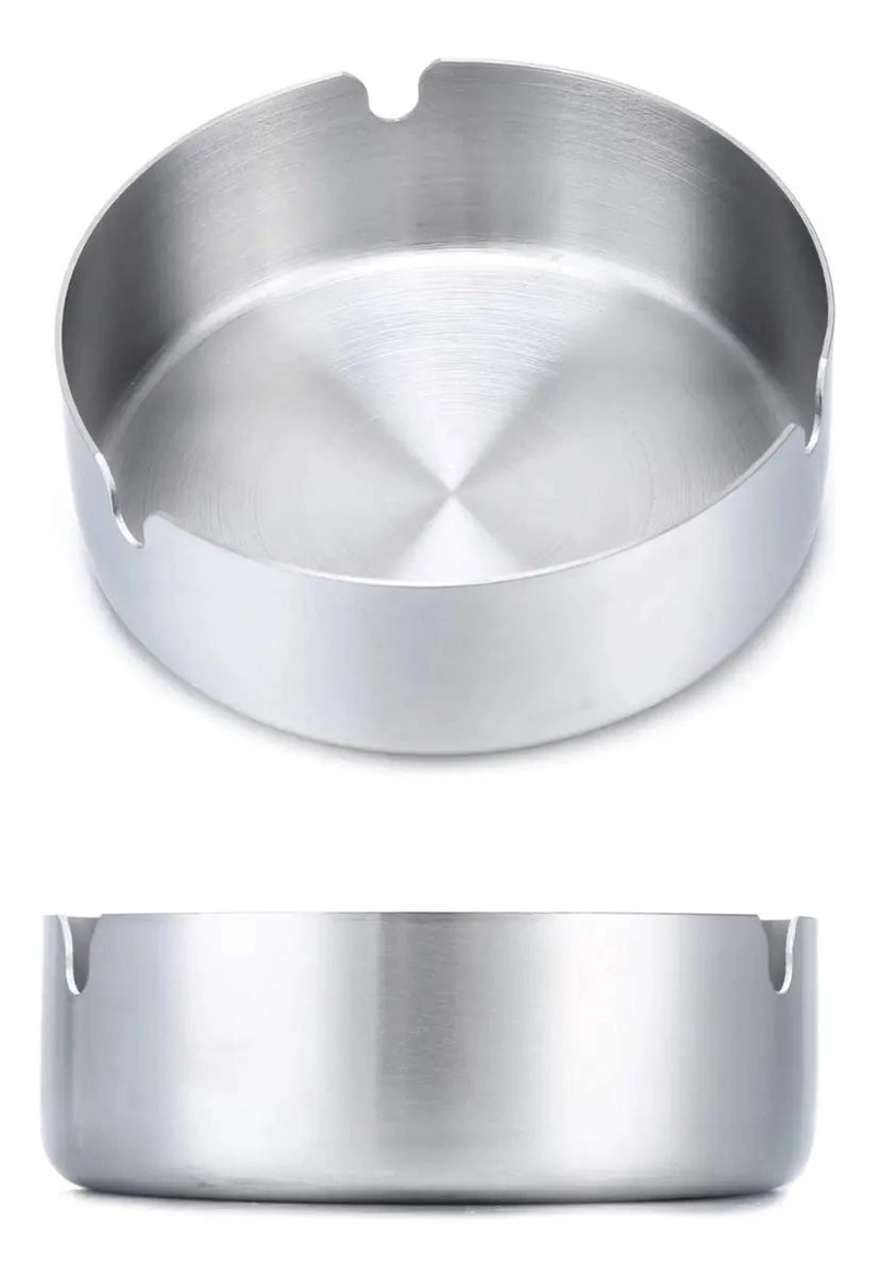 CENICERO DE ACERO INOXIDABLE PARA CIGARROS EN BARES Y HOGARES - 2