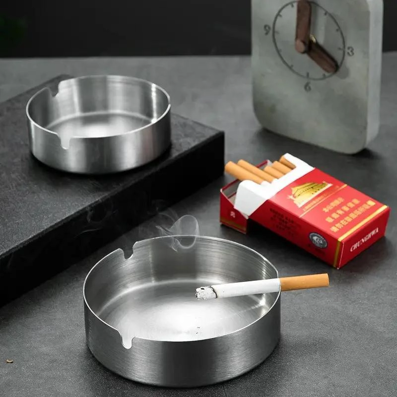 CENICERO DE ACERO INOXIDABLE PARA CIGARROS EN BARES Y HOGARES - 3