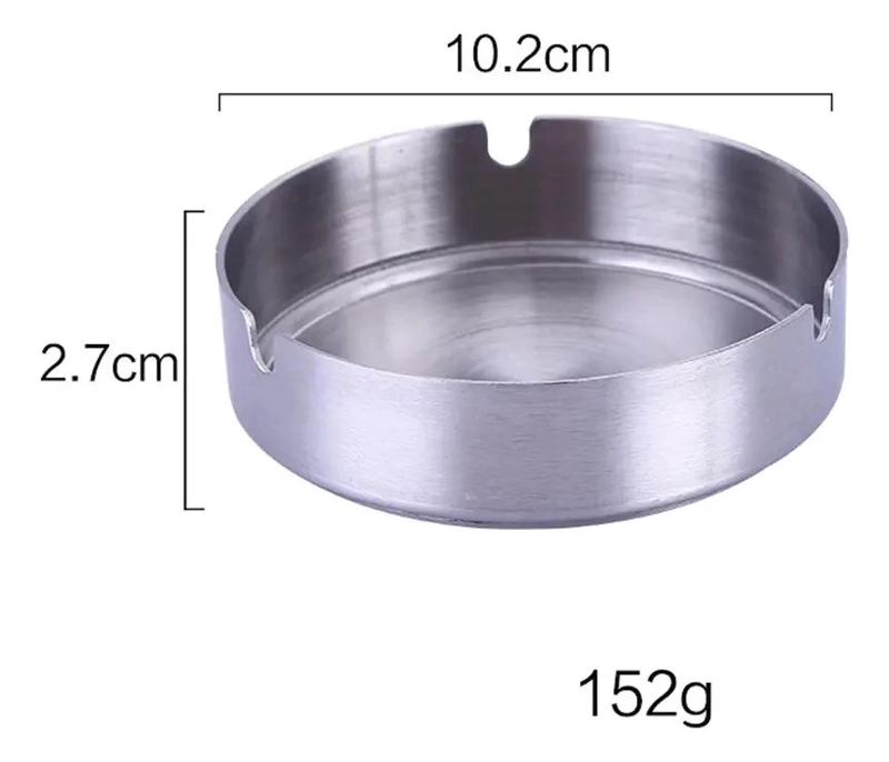 CENICERO DE ACERO INOXIDABLE PARA CIGARROS EN BARES Y HOGARES - 4