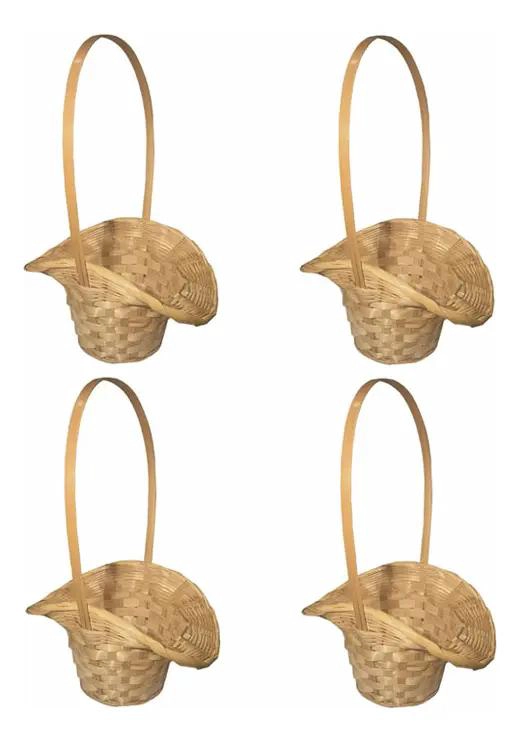SET DE 4 CESTAS DECORATIVAS PARA FLORES EN DIFERENTES TAMAÑOS - 3