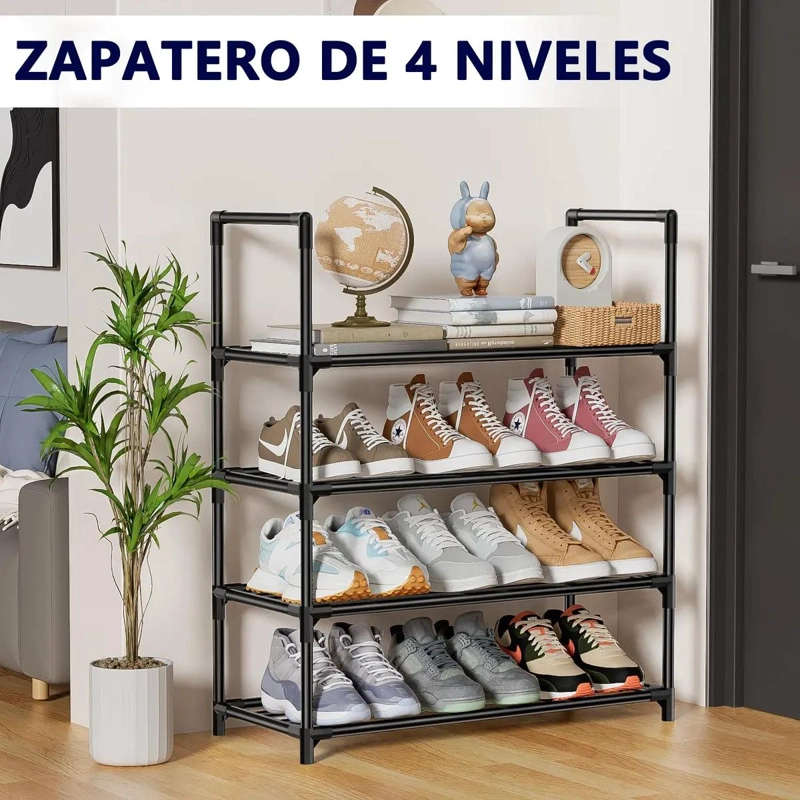 ZAPATERO DE 4 NIVELES EN ACERO INOXIDABLE PARA ENTRADA Y PASILLO - 3