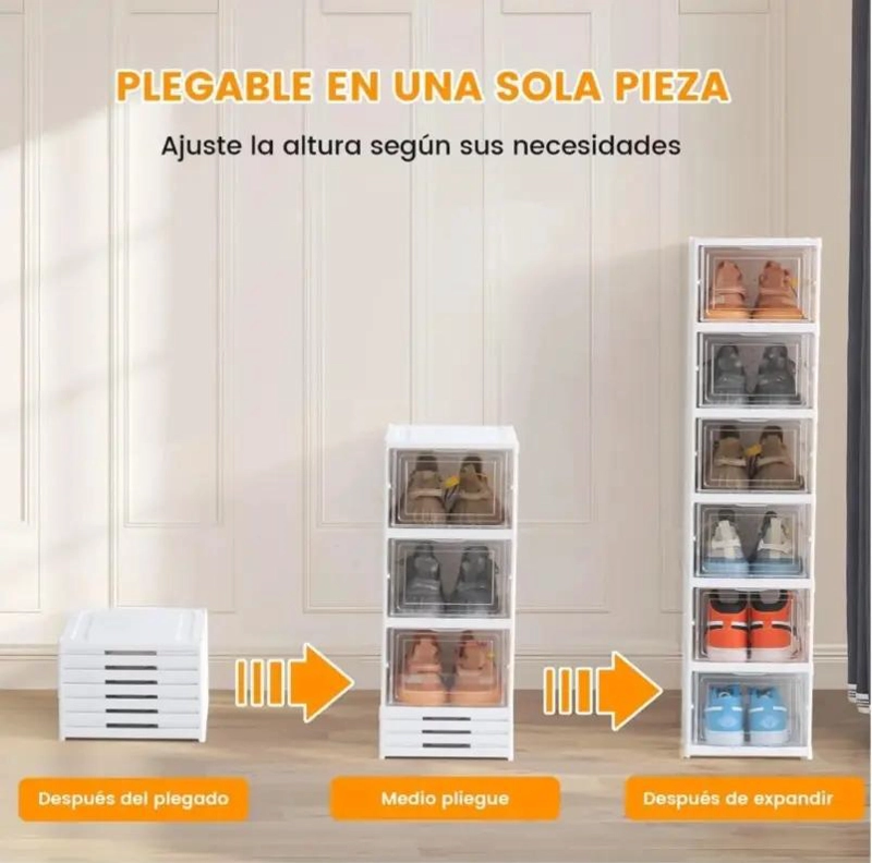 ZAPATERA PLEGABLE ORGANIZADOR CON 6 NIVELES Y ESTRUCTURA FIRME - 2