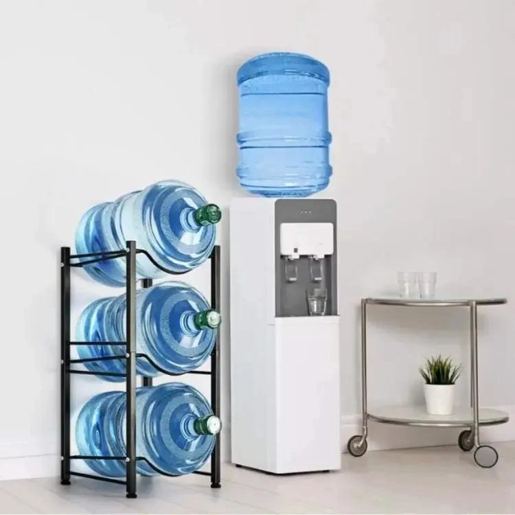 ESTANTE ORGANIZADOR PARA 3 BOTELLONES DE AGUA DE 20 LITROS COLOR NEGRO - 2