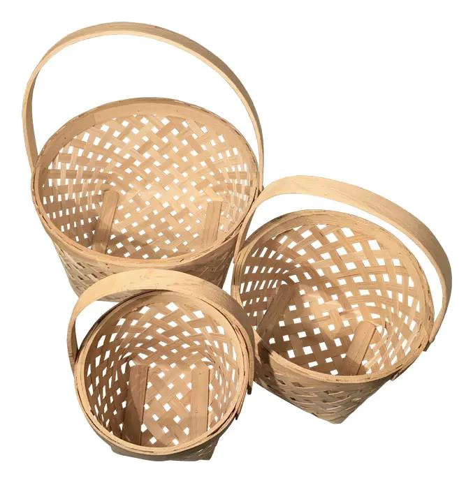 SET DE 3 CESTAS DE FIBRAS NATURALES PARA MACETEROS Y DECORACION - 2