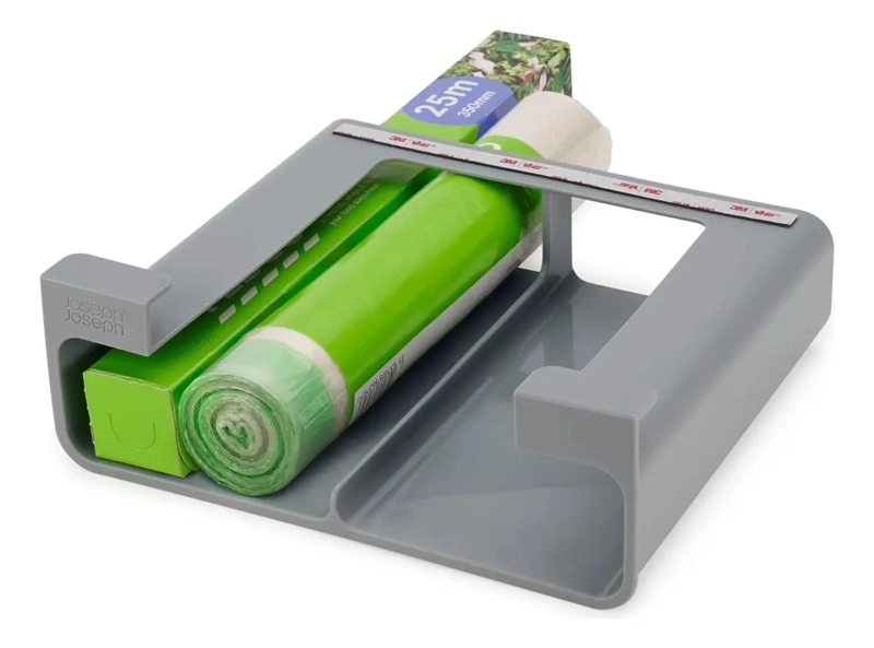 ORGANIZADOR DE ALACENA CON COMPARTIMENTOS AJUSTABLES COLOR GRIS - 2