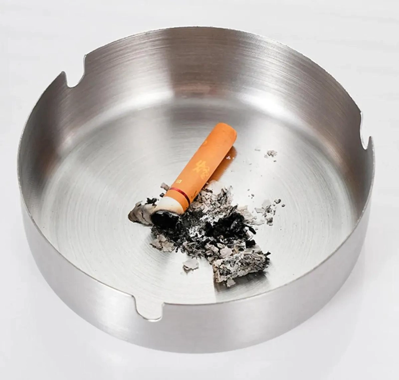 SET DE 6 CENICEROS DE ACERO INOXIDABLE PARA BARES Y RESTAURANTES - 5
