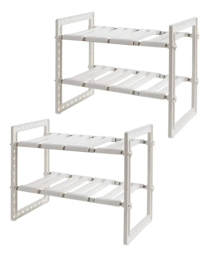 PACK DE 2 ESTANTES AJUSTABLES PARA ORGANIZAR OLLAS Y UTENSILIOS - 5