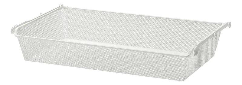 CANASTO REJILLA CON RIEL EXTRAIBLE 100X58 CM BLANCO GRIS OSCURO - 1