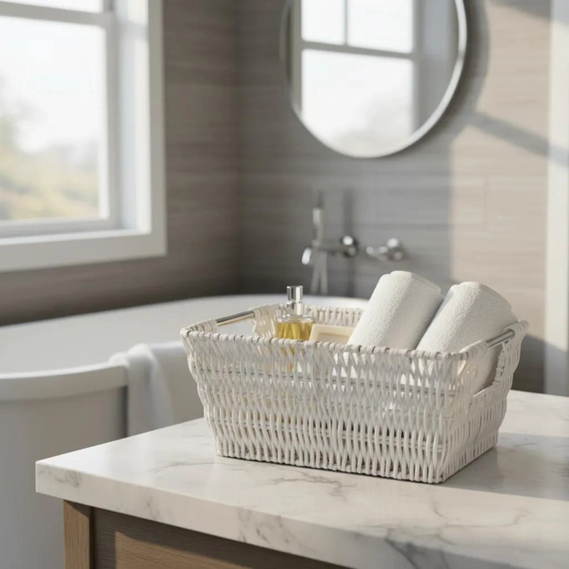 CANASTO ORGANIZADOR MULTIUSOS PARA BAÑO, CLOSET Y COCINA - 1