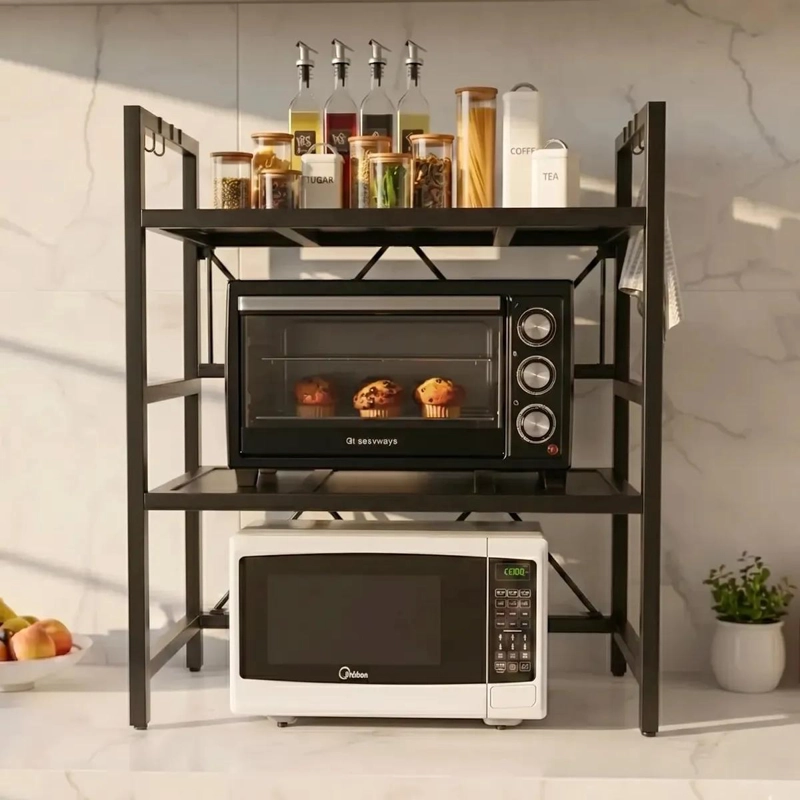 ESTANTE METALICO EXTENSIBLE DE 3 NIVELES PARA MICROONDAS Y COCINA - 1