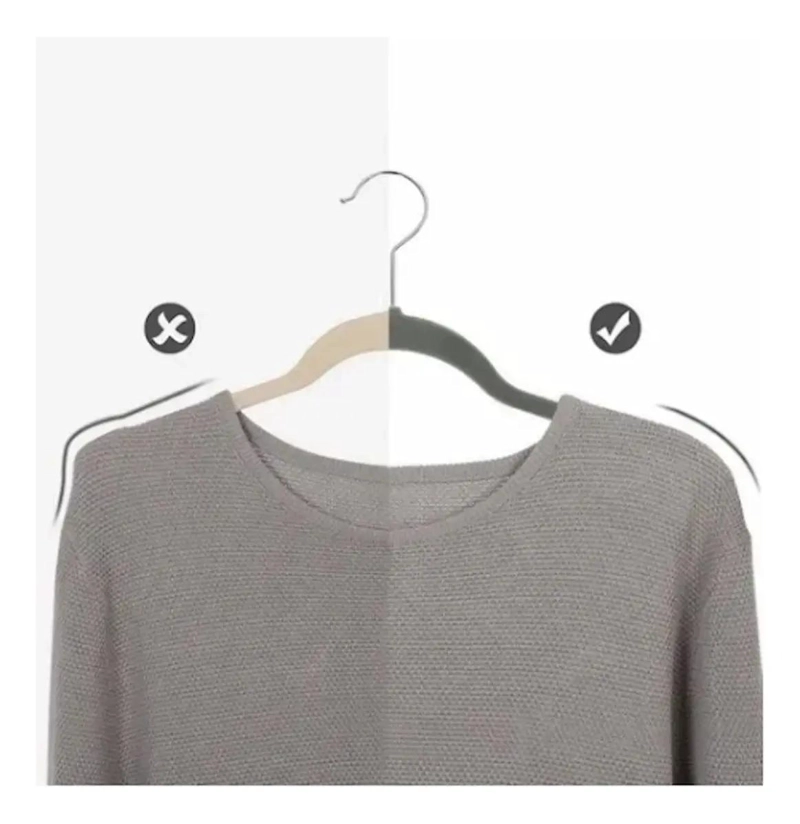 SET DE 50 COLGADORES ANTIDESLIZANTES PARA ROPA CON GANCHO DE TERCIOPELO - 4