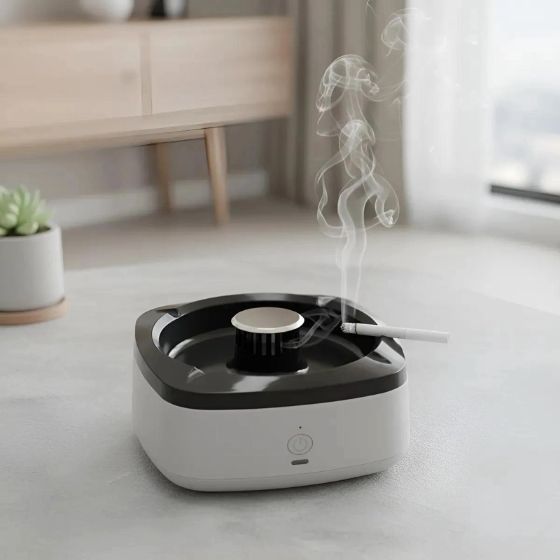 CENICERO CON PURIFICADOR DE AIRE SIN HUMO Y CARGA USB INTEGRADA - 3
